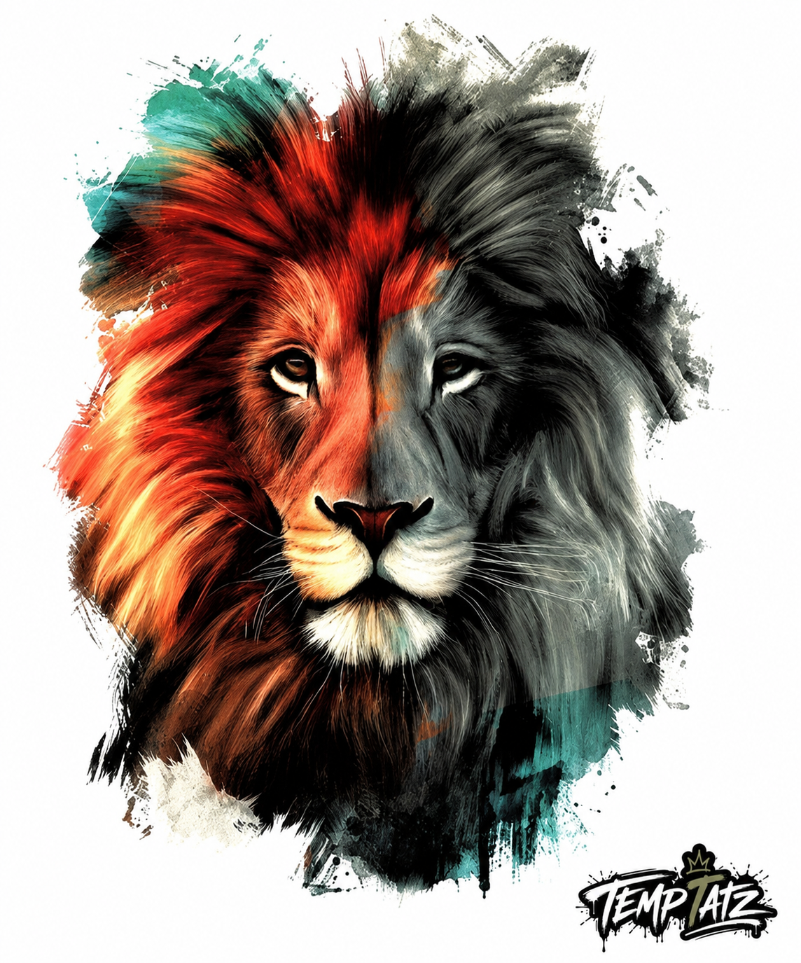 Majestic Lion | Premium Temporary Tattoo
