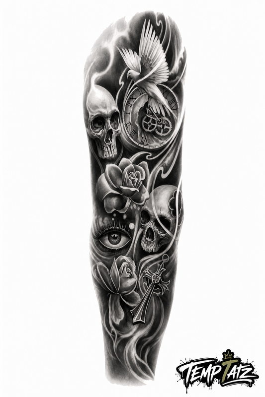 Memento Mori Sleeve | Premium Temporary Tattoo