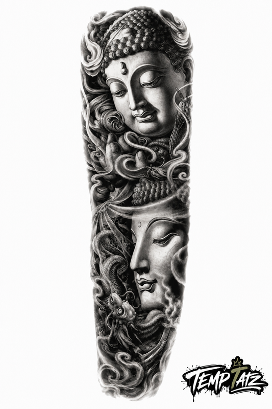 Zen Guardian Sleeve | Premium Temporary Tattoo