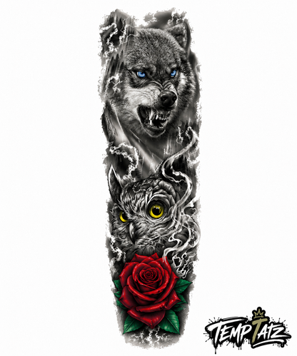 Wild Instinct Sleeve | Premium Temporary Tattoo