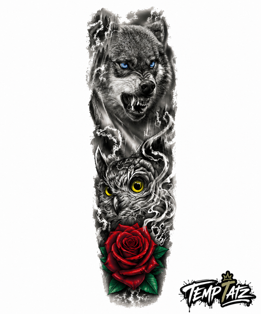 Wild Instinct Sleeve | Premium Temporary Tattoo
